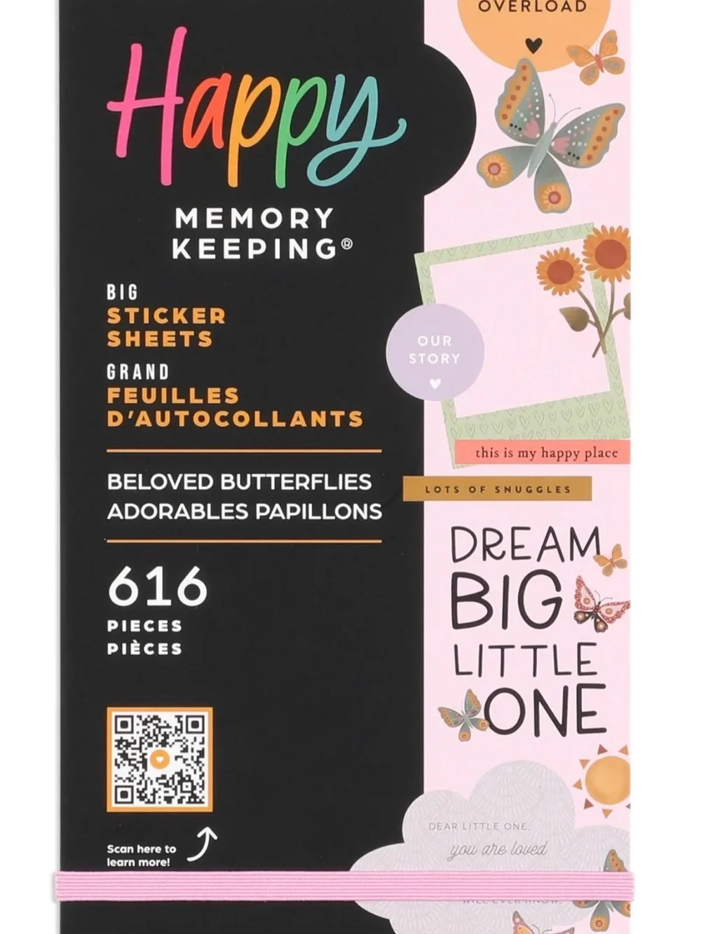 NWT-Happy Planner-Beloved Butterflies Baby VALUE PACK STICKERS - BIG